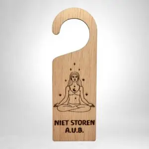 Houten deurhanger - niet storen - yoga of ontspanning